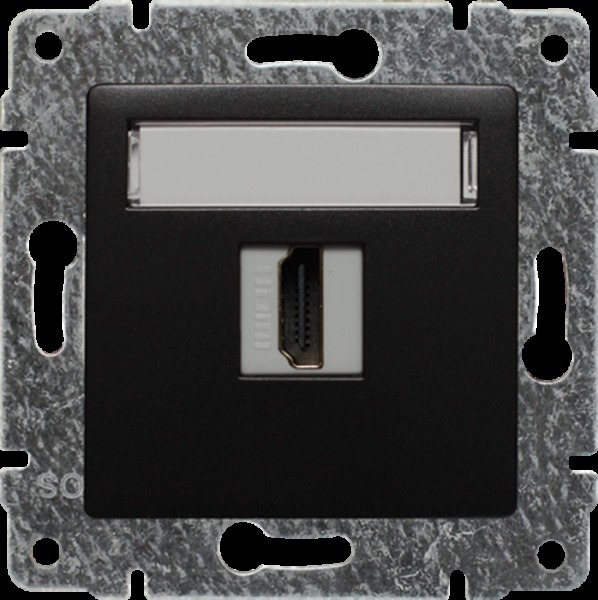 gniazdo multimedialne HDMI b/r VENA antracyt