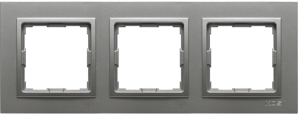 ramka VENA2 3-kr.aluminium