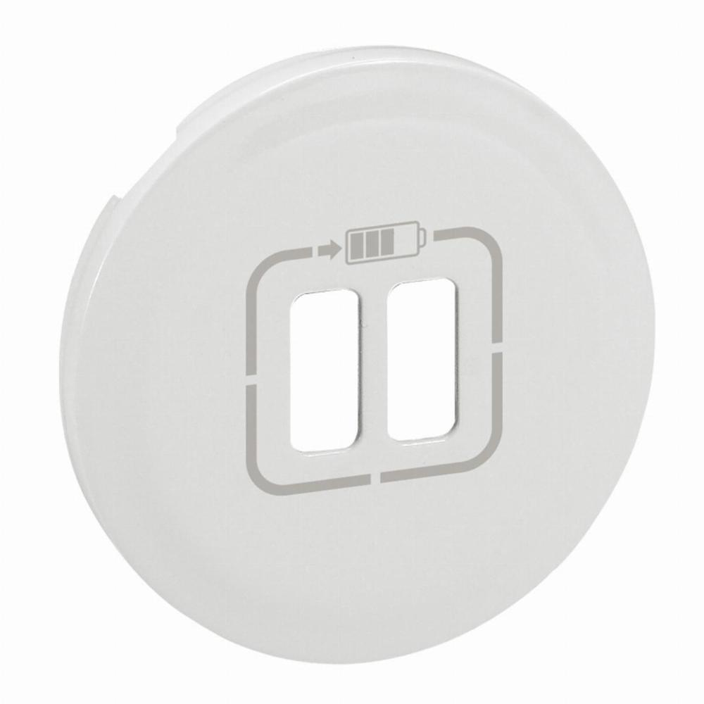 plakietka gn. zasilacz 2xUSB biała