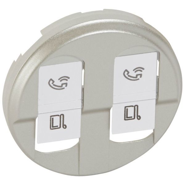 plakietka CELIANE gn.podw.RJ45 tytan