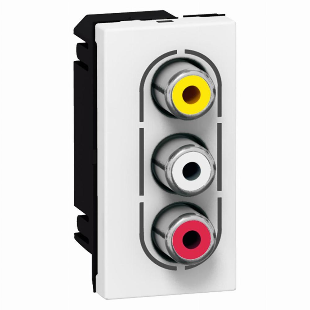 gniazdo M45 3xRCA