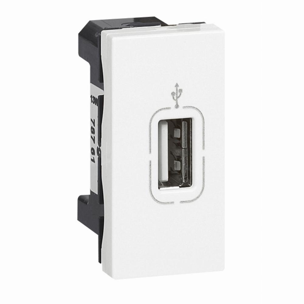 gniazdo M45 USB białe