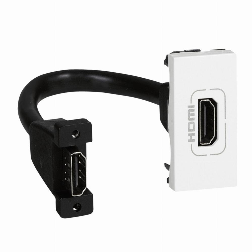 gniazdo M45 HDMI typ A białe z przew.