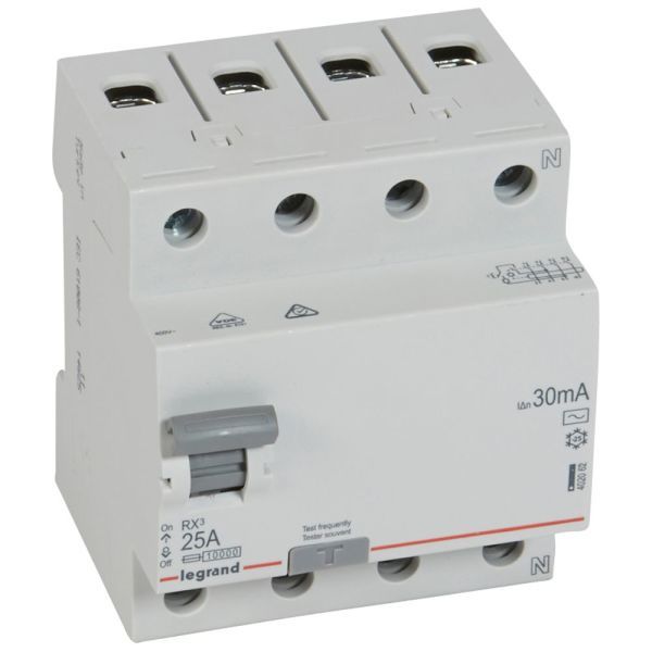 wyłącznik różnicowoprądowy RX3 25A 30mA AC 4P P30425A