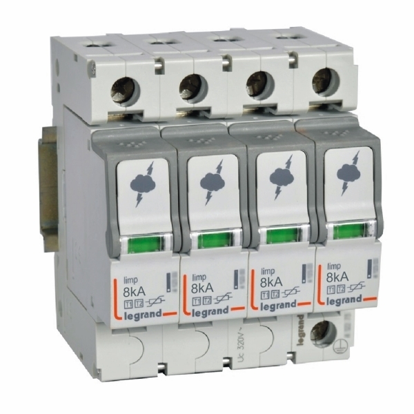 ogranicznik przepięć T1+T2 8/50 4P ochro.B+C
