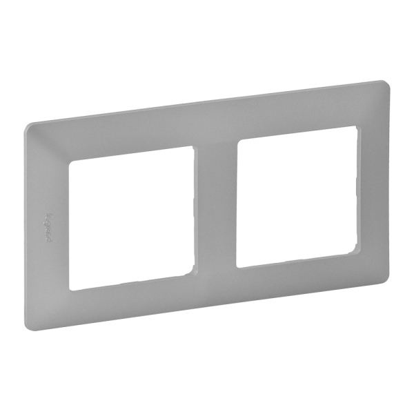 ramka VALENA LIFE 2-kr. aluminium