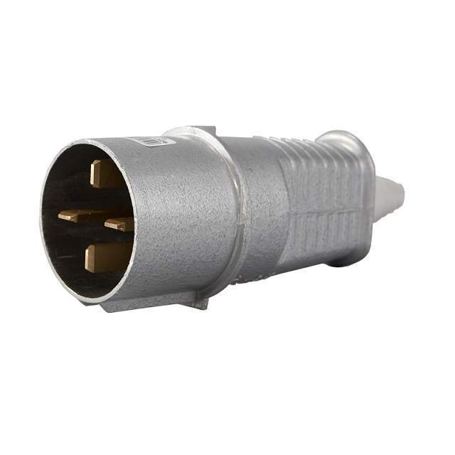 wtyczka siłowa przenośna 32A/4P 500V 3P+Z IP44 płaskie styki metalowa