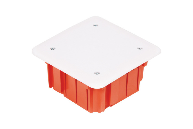 INSTALL-BOX puszka podtynkowa 105x105x50 IP 40 - kolor ceglasty