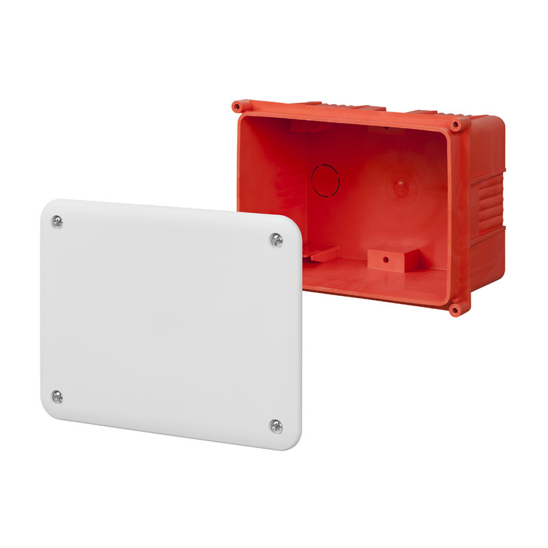 INSTALL-BOX puszka podtynkowa 130x100x70 IP 40 - kolor ceglasty