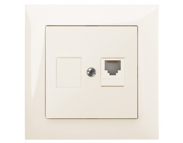SENTIA gniazdo RJ11 B/R IP 20 kremowe