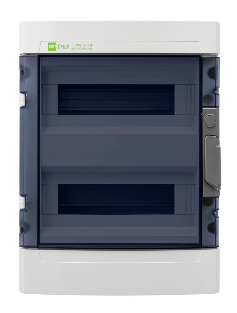 EP-LUX PLUS rozdzielnica 2x12 PE+N natynkowa PV 1500V DC 1000V AC IP 65 - kolor dymny