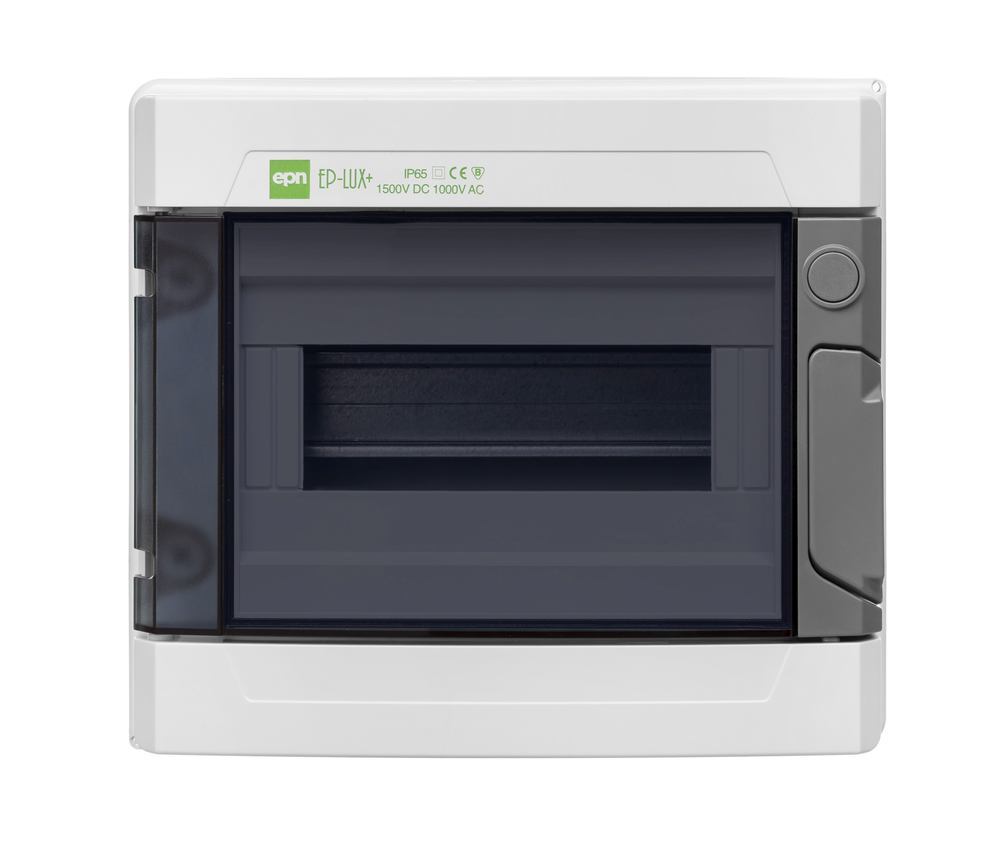 EP-LUX PLUS rozdzielnica 1x8 PE+N natynkowa PV 1500V DC 1000V AC IP 65 - kolor dymny
