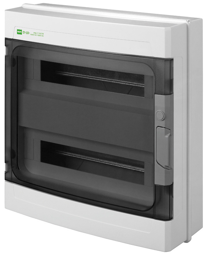 EP-LUX PLUS rozdzielnica 2x18 PE+N natynkowa PV 1500V DC 1000V AC IP 65 - kolor dymny