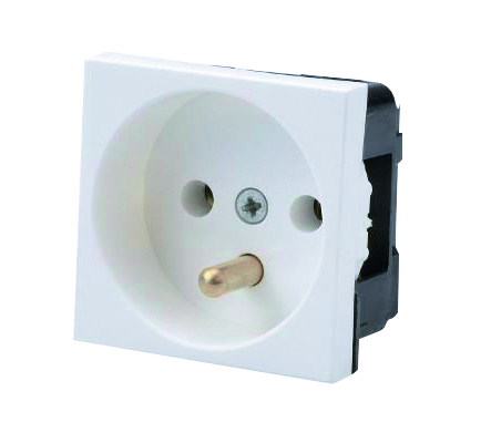gniazdo moduł 45x45 16A/250V biały 2000-42