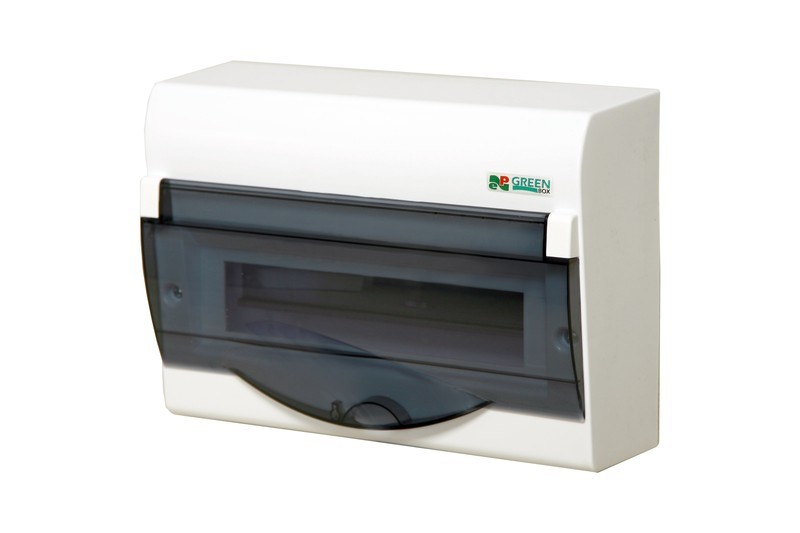 GREEN BOX rozdzielnica 1x12+2 PE+N natynkowa IP 40 - kolor dymny