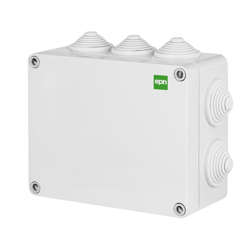 INDUSTRIAL puszka natynkowa 249x198x81 (10 dławic) IP 55 - kolor szary