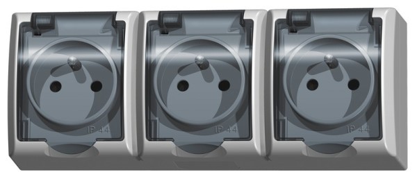 gniazdo FALA potrójne hermetyczne dymne GNH-3HZ/00/D