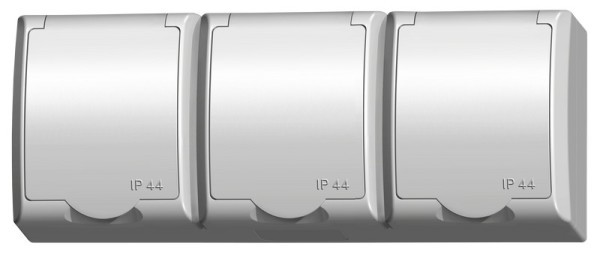 gniazdo FALA potrójne hermetyczne białe GNH-3HZ/00/w
