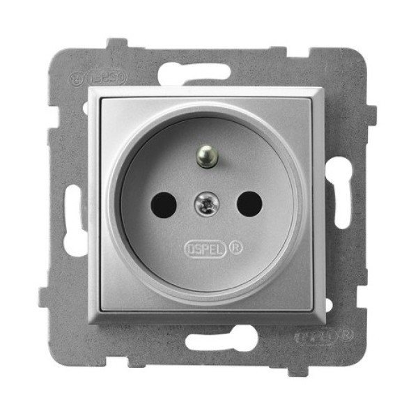 ARIA gniazdo pojedyncze z/u b/r srebrne GP-1UZ/m/18