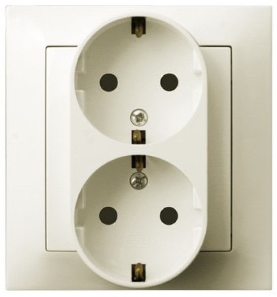 gniazdo IMPRESJA podwójne schuko kremowe GP-2YS/27 1024