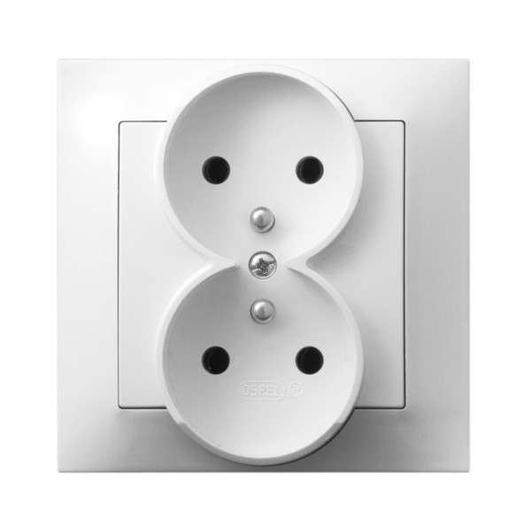 gniazdo IMPRESJA podwójne z/u białe GP-2YZ/00 1021
