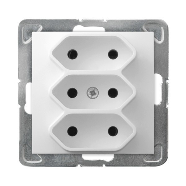 gniazdo IMPRESJA potrojne białe GP-3Y/m 00 1025