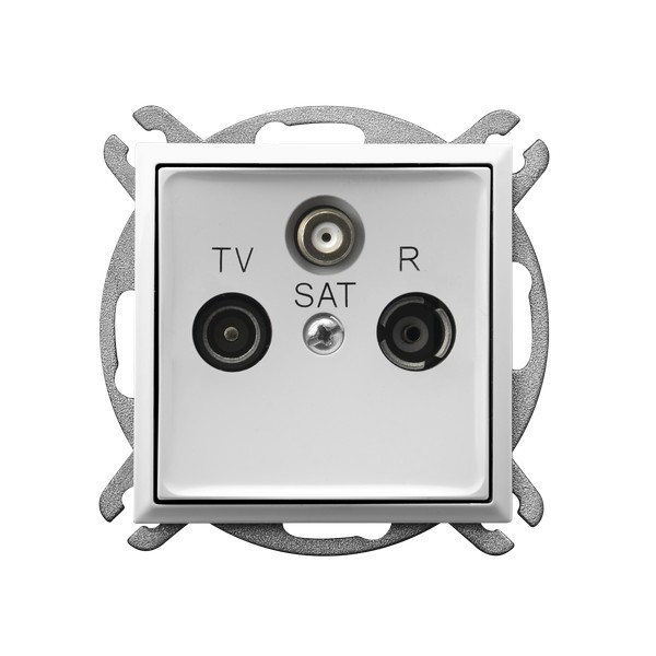 ARIA gniazdo RTV SAT b/r białe GPA-US/m/00