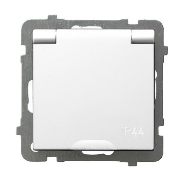 AS gniazdo pojedyncze hermetyczne b/r białe GPH-1GZ/m/00/w 1318 kl.białe