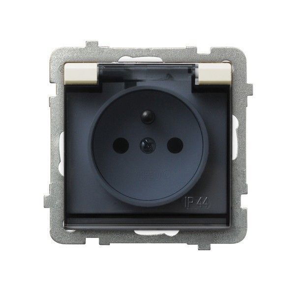 gniazdo SONATA pojedyncze z/u hermetyczne kremowe GPH-1RZ/m/27/d 1083
