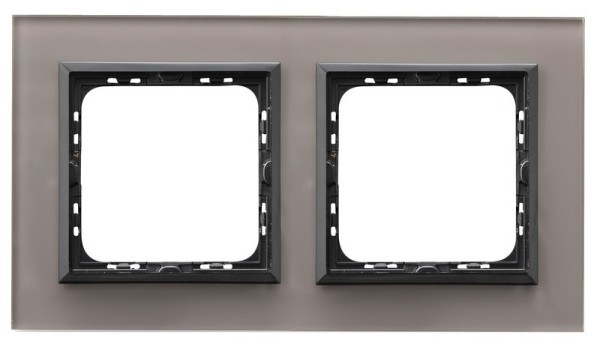 ramka SONATA 2-kr.szkło szar R-2RGC/41/25 1113 4mm