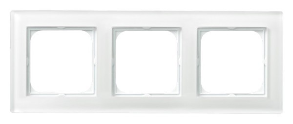 ramka SONATA 3-kr.szkło białe 6mm R-3RG/31 1114