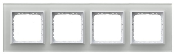 ramka SONATA 4-kr.szkło białe R-4RGC/31/00 1115 4mm