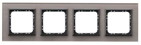ramka SONATA 4-kr.szkło szar R-4RGC/41/25 1115 4mm