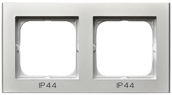 ramka SONATA 2-kr. hermetycznasrebro RH-2R/38 1113