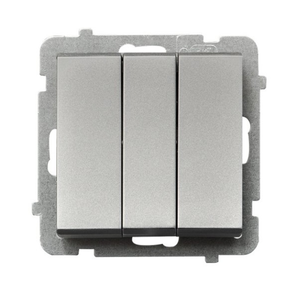 łącznik SONATA potrójny b/r srebrny mat LP-13R/m/38 1117