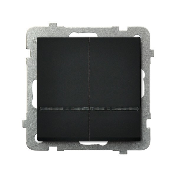 łącznik SONATA świecznikowy podświetlany czarny LP-2RS/m/33
