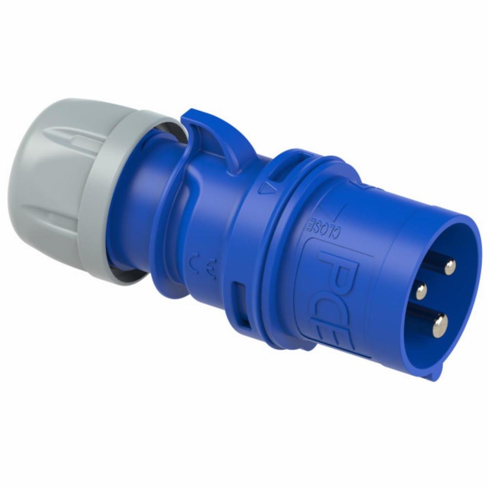 wtyczka przen.IP44 16A 3P styki niklowane niebieska 230V