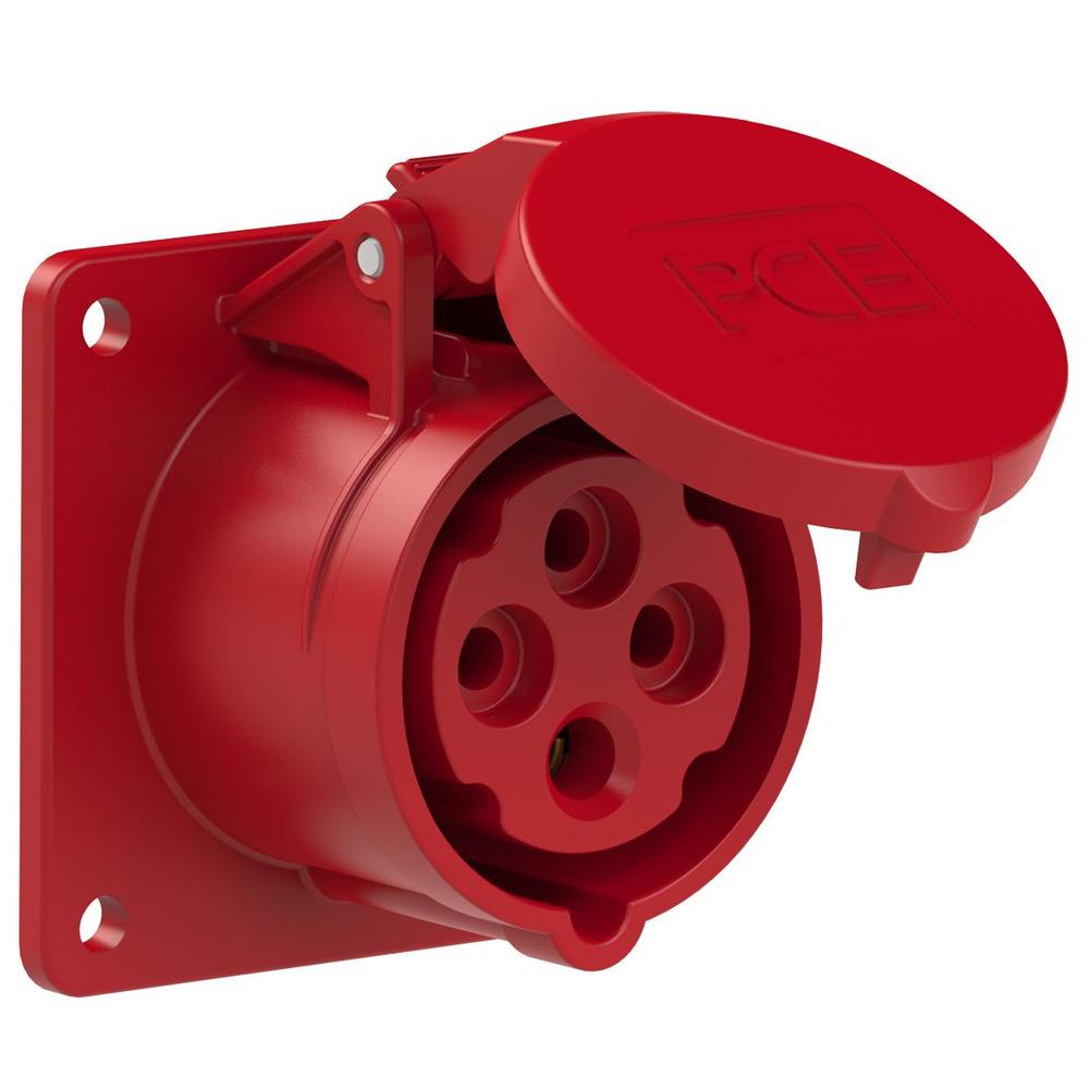 gniazdo siłowe tablicowe proste TWIST 16A/4P 400V 3P+Z 75x75mm IP44/54