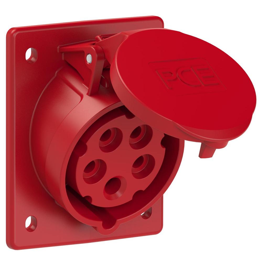 gniazdo siłowe tablicowe skośne TWIST 16A/5P 400V 3P+Z+N 80x97mm IP44/54