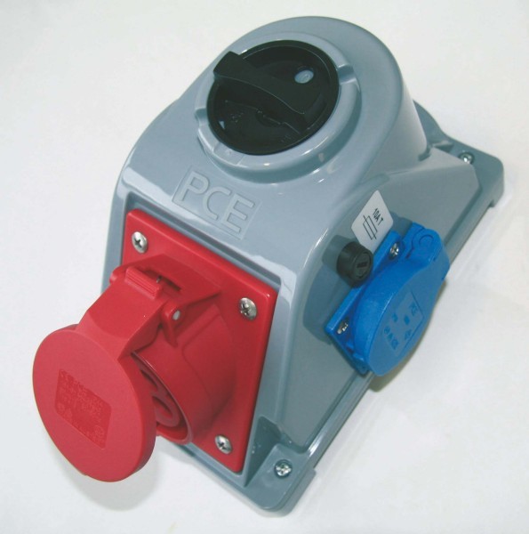 gniazdo z wylacznikiem COMBO-POL 16A/5P 400V 3P+Z+N gniazdo 230V