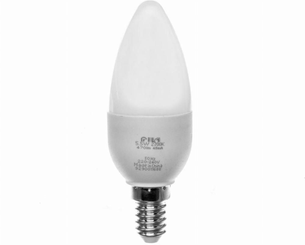 żarówka LED E14 5,5W-40W 470lm 2700K B35 świecowa PILA 