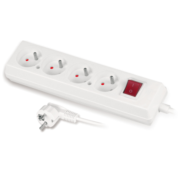 przedłużacz PS-470WS/1.5 4gn.z/u 10A z wyl.biały T-10594