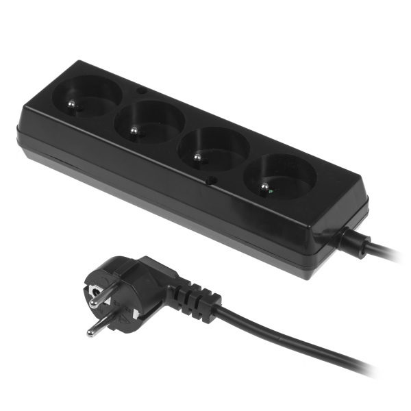 przedłużacz 4gn.z/z 1,5m czarny PS-470/1,5