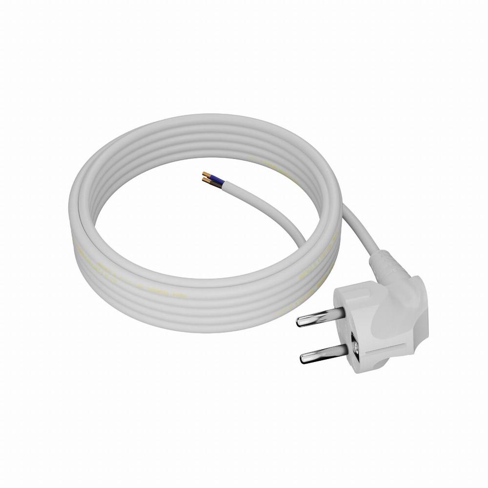 przewód +wtyczka 5m 3x1 biały PP-50/5m/3x1/OMYżo/ biały