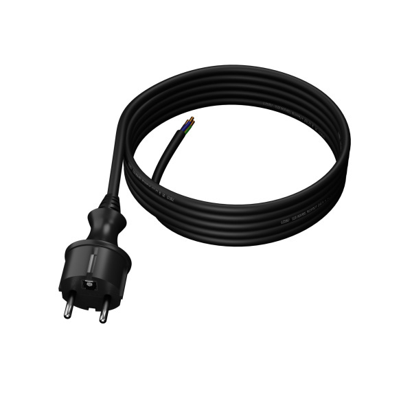 przewód +wtyczka 3m 3x1,5 czarny PP-40H/3M/3X1,5/H05RR