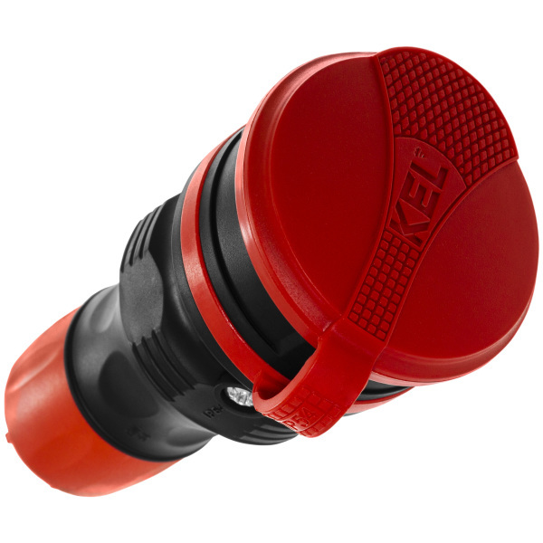 gniazdo GN-54 2P+Z 16A guma EXTREM czar-czerw IP54