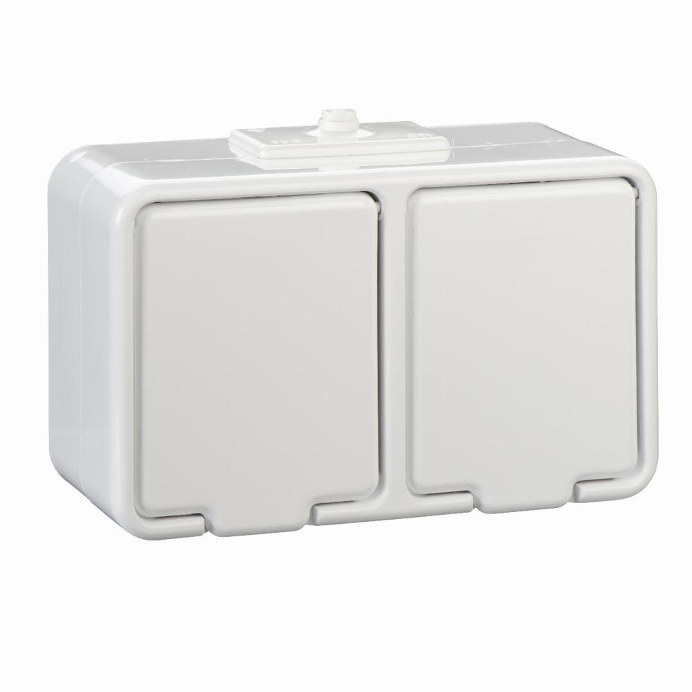 gniazdo CEDAR schuko podwójne n/t