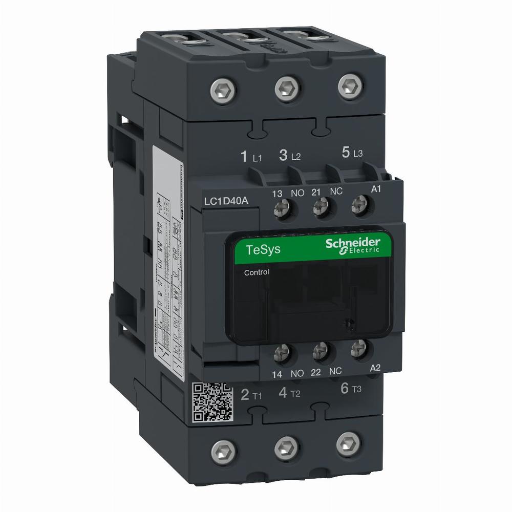 Stycznik mocy LC1D40AP5 TeSys Deca, I=40A [AC-3], cewka 230VAC, 50Hz,  styk pom 1NO 1NC, zaciski  EVERLINK