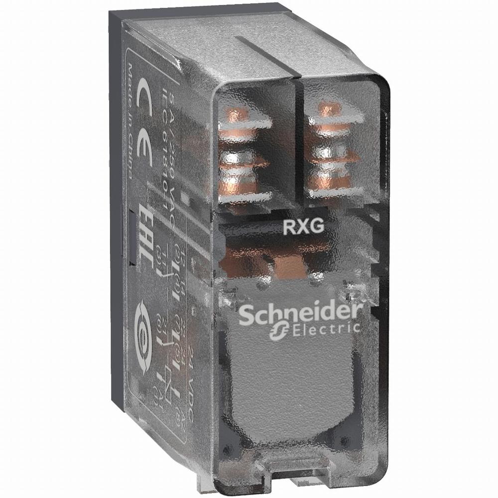 Zelio Relay Przekaźnik interfejsowy z przezroczystą obudową 2C/O 5A, 24V DC