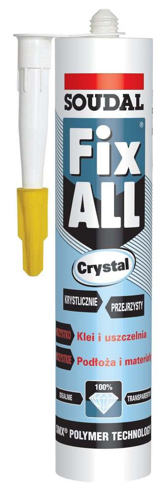 klej mont. FIXALL CRYSTAL bezbarwny 290ml hybrydowy SIL-FI-CR-290